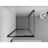 Mexen Exo kabina prysznicowa rozsuwana 100 x 100 cm, transparent, czarna - 8153-100-100-70-00