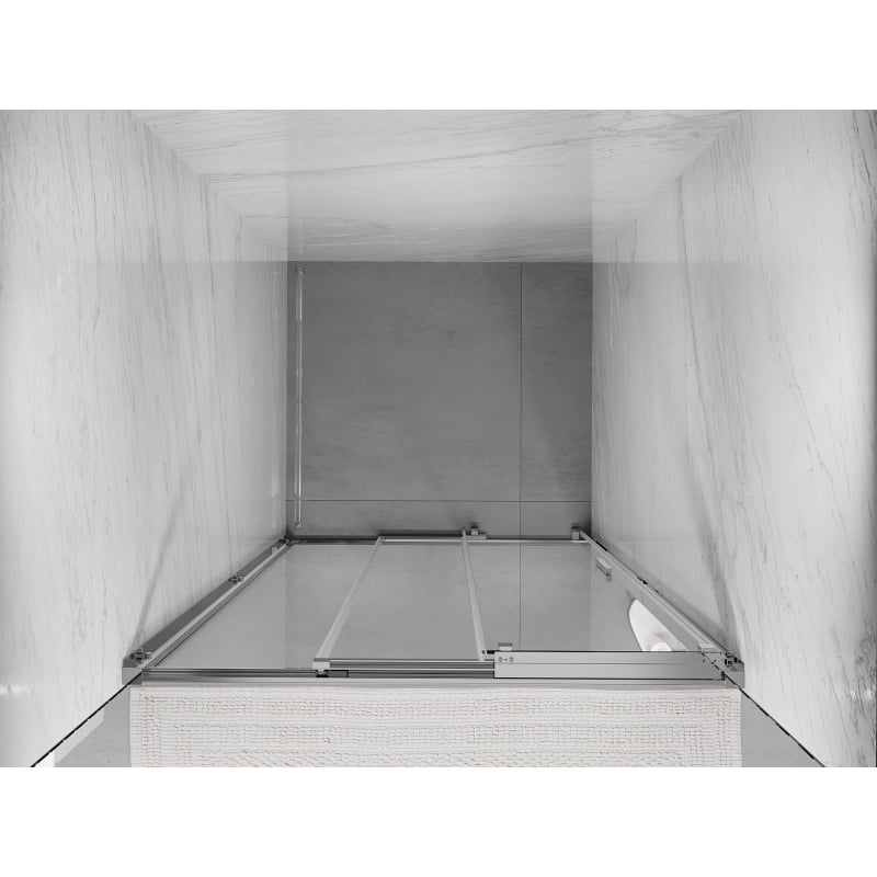Mexen Exo-3S drzwi prysznicowe rozsuwane 70 cm, transparent, chrom - 8153-070-000-01-00