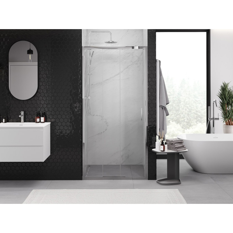 Mexen Exo-3S drzwi prysznicowe rozsuwane 95 cm, transparent, chrom - 8153-095-000-01-00