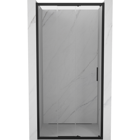Mexen Exo-3S drzwi prysznicowe rozsuwane 75 cm, transparent, czarne - 8153-075-000-70-00