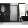 Mexen Exo-3S drzwi prysznicowe rozsuwane 75 cm, transparent, czarne - 8153-075-000-70-00