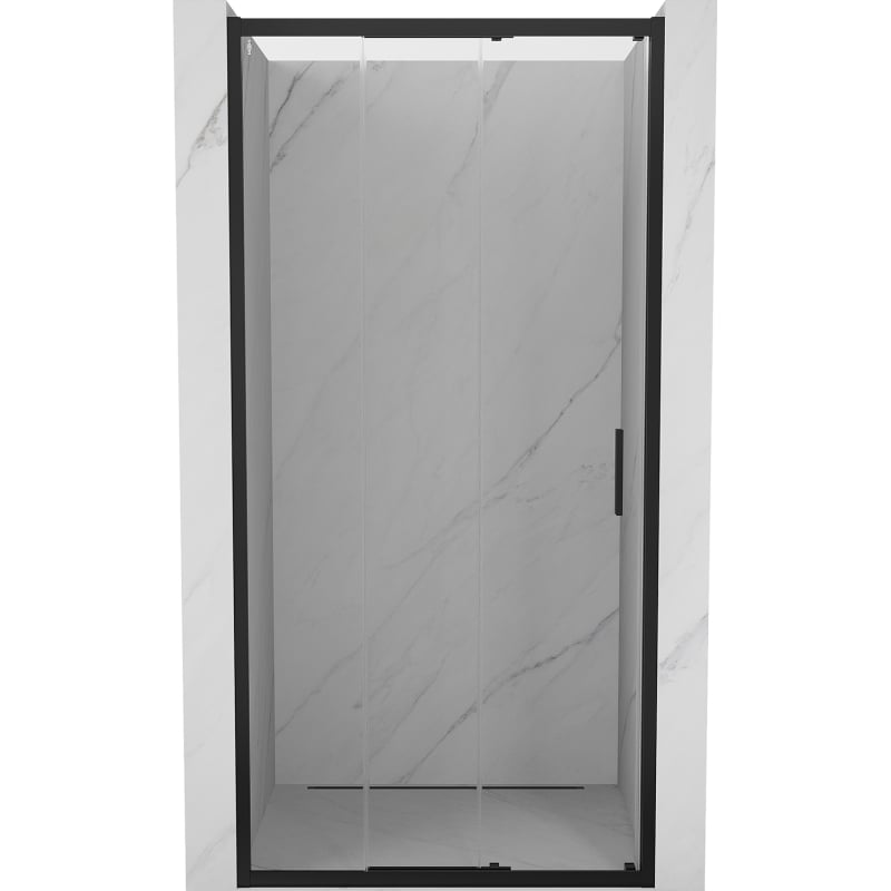 Mexen Exo-3S drzwi prysznicowe rozsuwane 90 cm, transparent, czarne - 8153-090-000-70-00