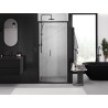 Mexen Exo-3S drzwi prysznicowe rozsuwane 100 cm, transparent, czarne - 8153-100-000-70-00