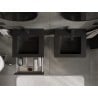 Mexen Orio szafka łazienkowa 50 cm z umywalką Otis, 1 szuflada, czarna mat - 91A10-05023-1-BF71-W18M71