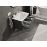 Mexen Orio szafka łazienkowa 70 cm z umywalką Vela, 2 szuflady, grafit mat/biała mat - 91A10-07047-2-BFF66-W23M01