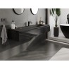 Mexen Orio szafka łazienkowa 160 cm z umywalką Vela, 1 szuflada, czarna połysk/czarna mat - 91A10-16023-1-BF70-W23M71