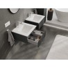 Mexen Rivel szafka łazienkowa 50 cm z umywalką Otis, 1 szuflada, ryflowana , grafit mat/biała mat - 91A20-05023-1-BF66-W18M01