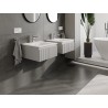 Mexen Rivel szafka łazienkowa 50 cm z umywalką Vela, 1 szuflada, ryflowana , szara mat/biała mat - 91A20-05023-1-BF62-W23M01