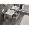 Mexen Rivel szafka łazienkowa 50 cm z umywalką Vela, 1 szuflada, ryflowana , szara mat/biała mat - 91A20-05023-1-BF62-W23M01