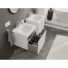 Mexen Rivel szafka łazienkowa 50 cm z umywalką Vela, 1 szuflada, ryflowana , biała mat - 91A20-05047-1-BF01-W23M01