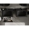 Mexen Rivel szafka łazienkowa 60 cm z umywalką Vela, 2 szuflady, ryflowana , czarna mat - 91A20-06047-2-BFF71-W23M71