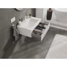 Mexen Rivel szafka łazienkowa 70 cm z umywalką Otis, 1 szuflada, ryflowana , biała mat - 91A20-07023-1-BF01-W18M01