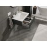 Mexen Rivel szafka łazienkowa 70 cm z umywalką Otis, 1 szuflada, ryflowana , grafit mat/biała mat - 91A20-07023-1-BF66-W18M01