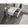 Mexen Rivel szafka łazienkowa 70 cm z umywalką Vela, 1 szuflada, ryflowana , biała mat - 91A20-07023-1-BF01-W23M01
