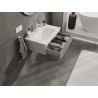 Mexen Rivel szafka łazienkowa 70 cm z umywalką Vela, 1 szuflada, ryflowana , szara mat/biała mat - 91A20-07023-1-BF62-W23M01