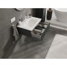 Mexen Rivel szafka łazienkowa 70 cm z umywalką Vela, 1 szuflada, ryflowana , grafit mat/biała mat - 91A20-07023-1-BF66-W23M01