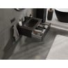 Mexen Rivel szafka łazienkowa 70 cm z umywalką Vela, 1 szuflada, ryflowana , czarna mat - 91A20-07023-1-BF71-W23M71