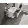 Mexen Rivel szafka łazienkowa 70 cm z umywalką Vela, 2 szuflady, ryflowana , biała mat - 91A20-07047-2-BFF01-W23M01