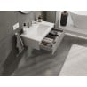 Mexen Rivel szafka łazienkowa 80 cm z umywalką Otis, 1 szuflada, ryflowana , szara mat/biała mat - 91A20-08023-1-BF62-W18M01