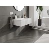 Mexen Rivel szafka łazienkowa 80 cm z umywalką Vela, 1 szuflada, ryflowana , biała mat - 91A20-08023-1-BF01-W23M01