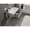 Mexen Rivel szafka łazienkowa 80 cm z umywalką Vela, 1 szuflada, ryflowana , szara mat/biała mat - 91A20-08023-1-BF62-W23M01
