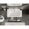Mexen Rivel szafka łazienkowa 80 cm z umywalką Vela, 1 szuflada, ryflowana , grafit mat/biała mat - 91A20-08023-1-BF66-W23M01