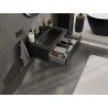 Mexen Rivel szafka łazienkowa 80 cm z umywalką Vela, 1 szuflada, ryflowana , czarna mat - 91A20-08023-1-BF71-W23M71