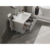Mexen Rivel szafka łazienkowa 80 cm z umywalką Otis, 2 szuflady, ryflowana , szara mat/biała mat - 91A20-08047-2-BFF62-W18M01