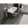Mexen Rivel szafka łazienkowa 80 cm z umywalką Otis, 2 szuflady, ryflowana , grafit mat/biała mat - 91A20-08047-2-BFF66-W18M0