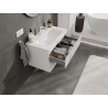 Mexen Rivel szafka łazienkowa 80 cm z umywalką Vela, 2 szuflady, ryflowana , biała mat - 91A20-08047-2-BFF01-W23M01