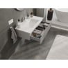Mexen Rivel szafka łazienkowa 90 cm z umywalką Otis, 1 szuflada, ryflowana , szara mat/biała mat - 91A20-09023-1-BF62-W18M01