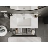 Mexen Rivel szafka łazienkowa 90 cm z umywalką Otis, 1 szuflada, ryflowana , grafit mat/biała mat - 91A20-09023-1-BF66-W18M01