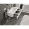 Mexen Rivel szafka łazienkowa 90 cm z umywalką Vela, 1 szuflada, ryflowana , biała mat - 91A20-09023-1-BF01-W23M01