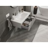 Mexen Rivel szafka łazienkowa 90 cm z umywalką Vela, 1 szuflada, ryflowana , szara mat/biała mat - 91A20-09023-1-BF62-W23M01