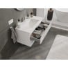 Mexen Rivel szafka łazienkowa 90 cm z umywalką Otis, 2 szuflady, ryflowana , biała mat - 91A20-09047-2-BFF01-W18M01