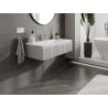 Mexen Rivel szafka łazienkowa 100 cm z umywalką Vela, 1 szuflada, ryflowana , szara mat/biała mat - 91A20-10023-1-BF62-W23M01