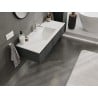 Mexen Rivel szafka łazienkowa 120 cm z umywalką Otis, 1 szuflada, ryflowana , grafit mat/biała mat - 91A20-12023-1-BF66-W18M0