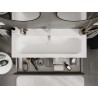 Mexen Rivel szafka łazienkowa 120 cm z umywalką Vela, 1 szuflada, ryflowana , grafit mat/biała mat - 91A20-12023-1-BF66-W23M0