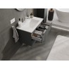 Mexen Orio szafka łazienkowa 80 cm z umywalką Otis, 2 szuflady, grafit mat/biała mat - 91A10-08047-2-BFF66-W18M01