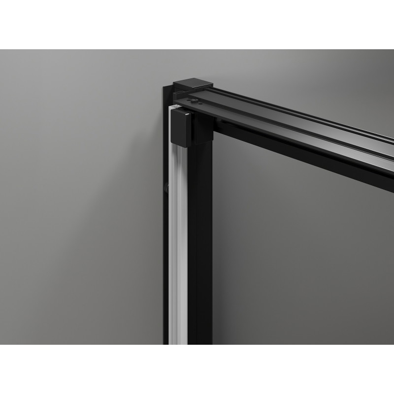 Mexen Exo-3S drzwi prysznicowe rozsuwane 90 cm, transparent, czarne - 8153-090-000-70-00