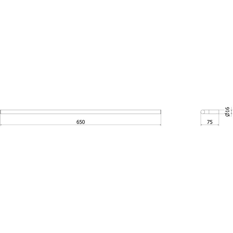 Mexen Loop wieszak na ręcznik, black chrome - 70A71045-73