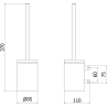 Mexen Loop szczotka toaletowa, black chrome - 70A71071-73