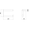 Mexen Loop uchwyt na papier toaletowy, gun gray szczotkowany - 70A71023-66
