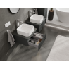 Mexen Rivel szafka łazienkowa podumywalkowa 50 cm, 1 szuflada, ryflowana , grafit mat - 91A20-05023-1-BF66