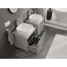 Mexen Rivel szafka łazienkowa podumywalkowa 50 cm, 1 szuflada, ryflowana , szara mat - 91A20-05047-1-BF62