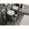 Mexen Rivel szafka łazienkowa podumywalkowa 50 cm, 2 szuflady, ryflowana , grafit mat - 91A20-05047-2-BFF66