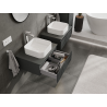 Mexen Rivel szafka łazienkowa podumywalkowa 60 cm, 1 szuflada, ryflowana , grafit mat - 91A20-06023-1-BF66
