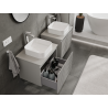 Mexen Rivel szafka łazienkowa podumywalkowa 60 cm, 1 szuflada, ryflowana , szara mat - 91A20-06047-1-BF62