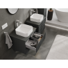 Mexen Rivel szafka łazienkowa podumywalkowa 60 cm, 2 szuflady, ryflowana , grafit mat - 91A20-06047-2-BFF66