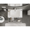 Mexen Rivel szafka łazienkowa podumywalkowa 80 cm, 1 szuflada, ryflowana , biała mat - 91A20-08023-1-BF01